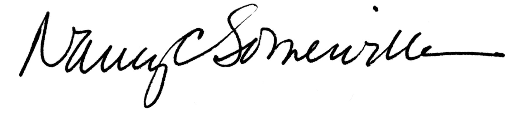 Nancy Somerville signature Nancy Somerville signature